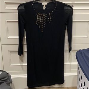 Sweater dress with jewel detail